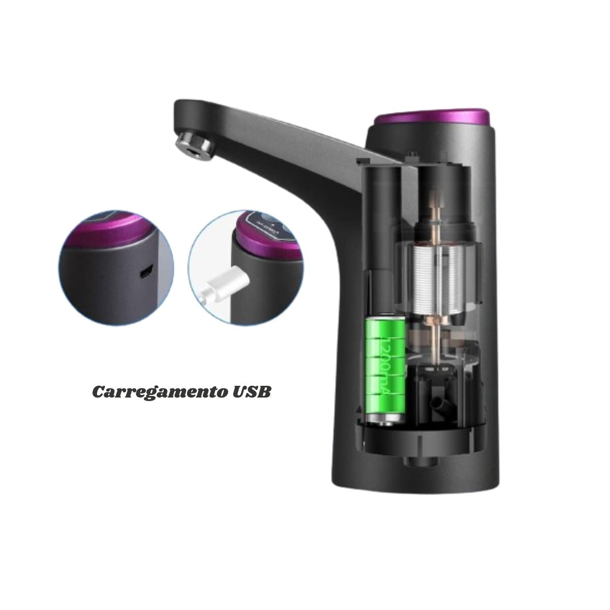 Bomba Elétrica Inteligente De Água Recarregável Usb Galões Bomba Elétrica Inteligente De Água Recarregável Usb Galões